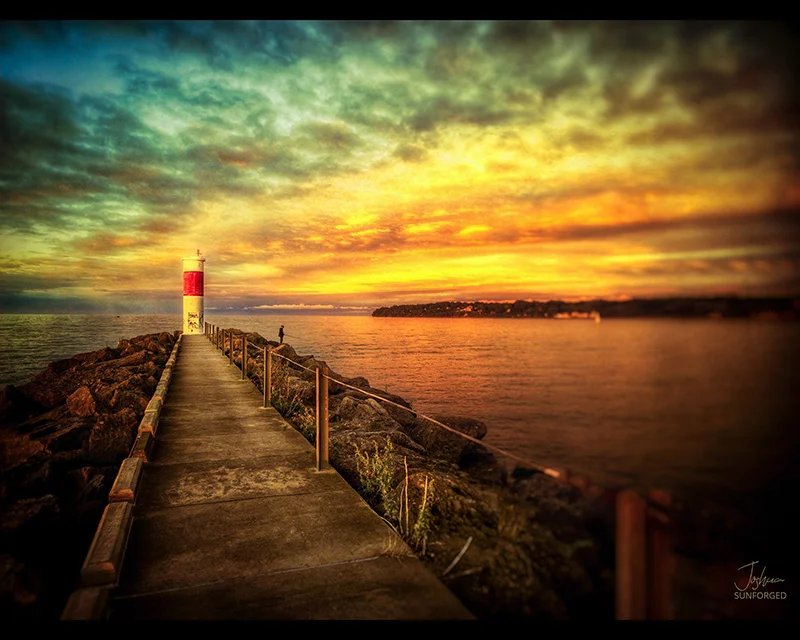 Lighthouse Orange Irdendequiot Long Exposure